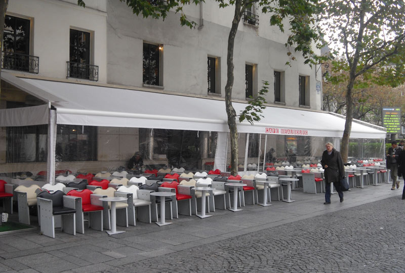bache cristal bache transparente restaurant terrasse café beaubourg paris